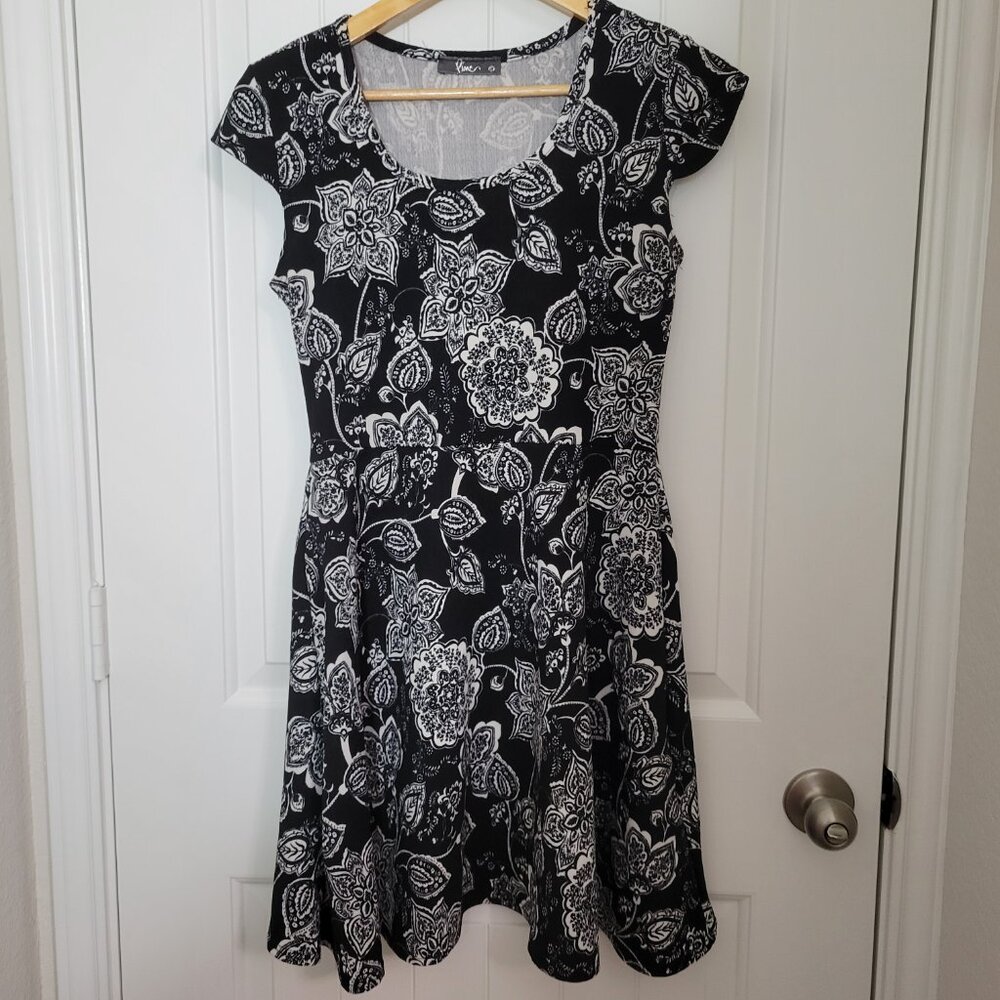 Black & White Floral Dress